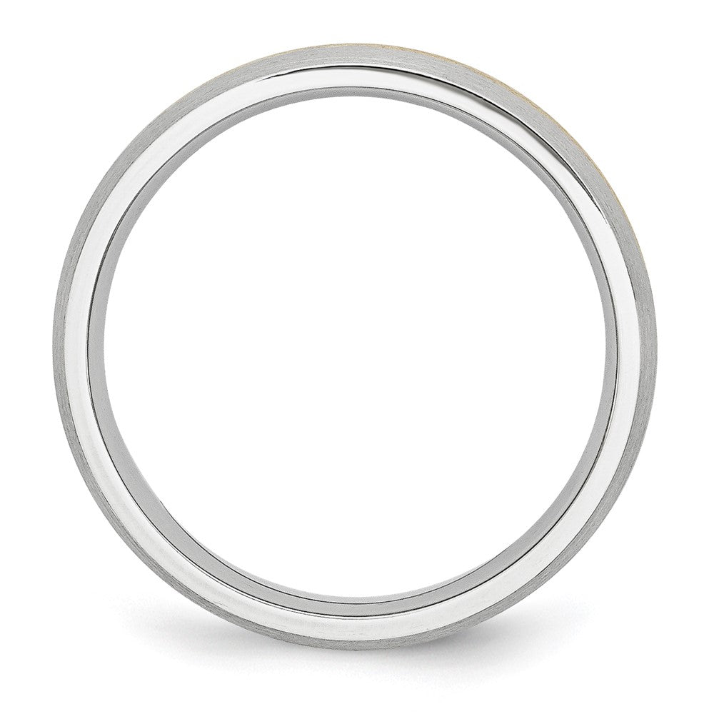 Buy Stylish 6mm Satin Cobalt Ring with 14K Gold Inlay - Luxury Accessory