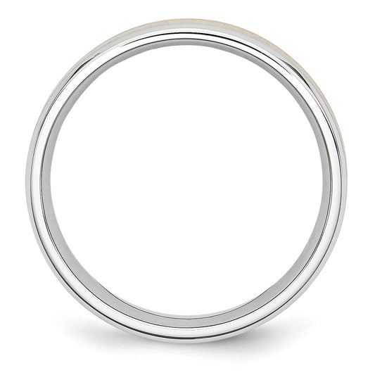 Buy Stylish 6mm Cobalt Chisel Ring with 14K Gold Inlay - Luxury & Value!