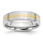 Buy High-Quality Cobalt Chisel 6mm Band with 14K Gold Inlay - Stylish Finish-3