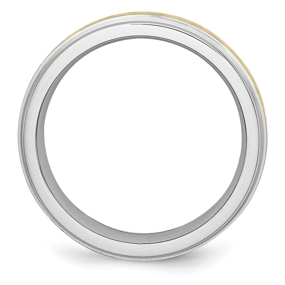 Buy Stylish Cobalt Chisel 6mm Band with 14K Gold Inlay - Affordable Luxury