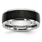 Buy Cobalt Chisel 8mm Band with Black Carbon Fiber Inlay - Stylish Luxury!-4