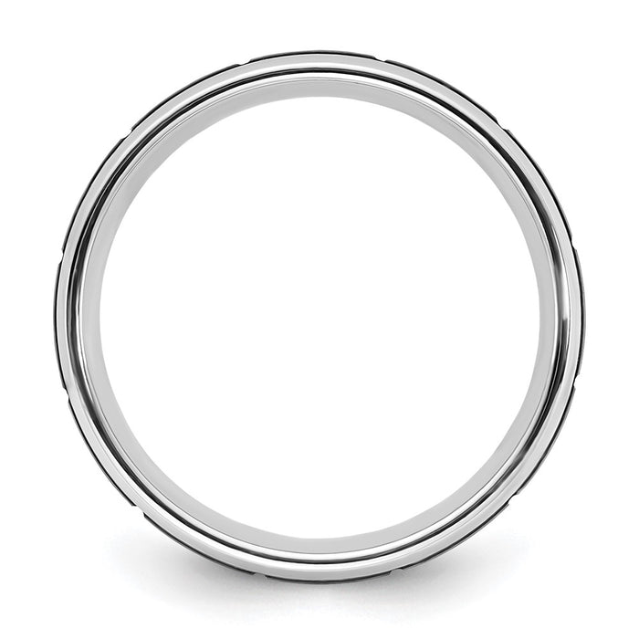 Order Stylish Chisel Cobalt 8mm Band | Brushed Black IP-Plated Design-2