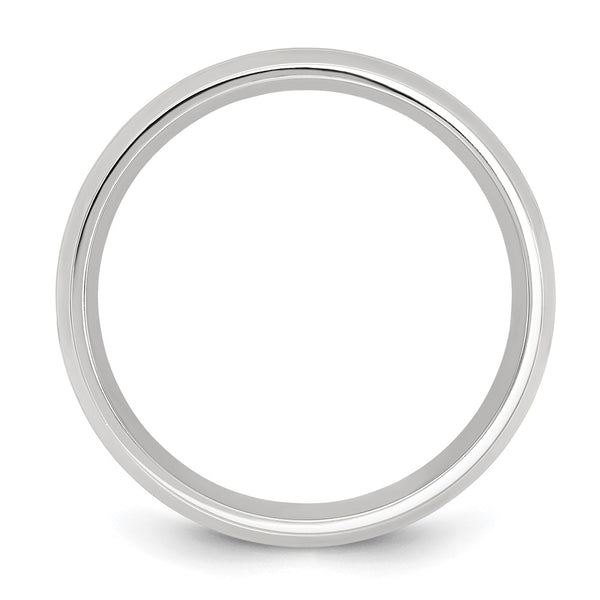 Cobalt Polished 8mm Grooved Chisel Band Ring