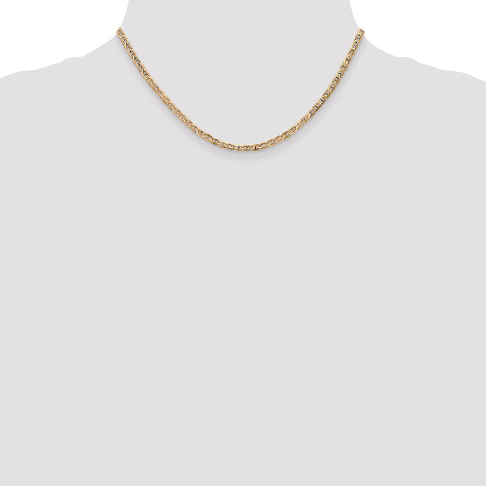 Shop 14K Gold 16-Inch 3mm Concave Anchor Chain - Stylish & Affordable Luxury