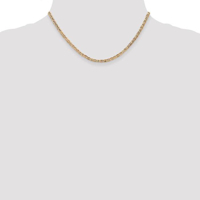 Shop 14K Gold 16-Inch 3mm Concave Anchor Chain - Stylish & Affordable Luxury-4