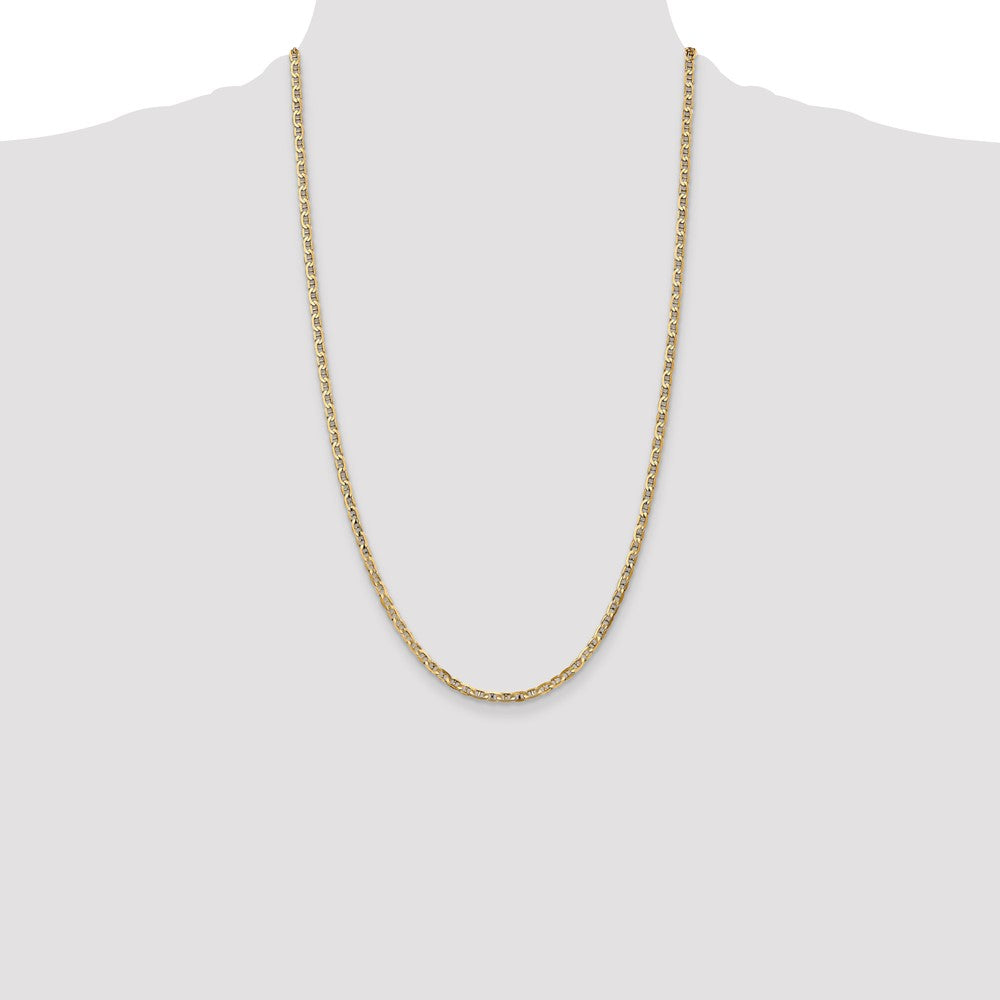 Shop Exclusive 14K Gold 26-Inch 3mm Concave Anchor Chain - Stylish & Durable