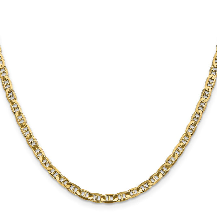 Shop Exclusive 14K Gold 24-Inch Concave Anchor Chain - Stylish & Affordable 3.75mm-2
