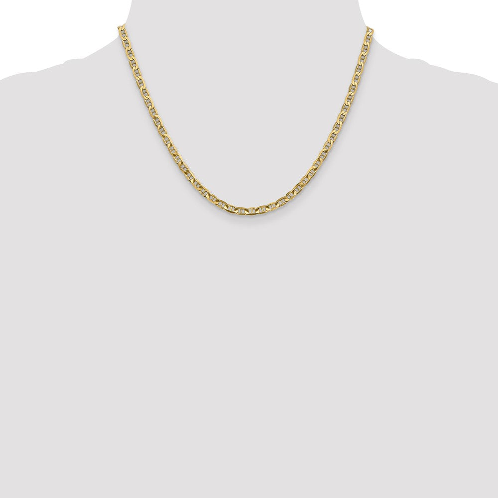 High-Quality 14K Gold 18-Inch 3.75mm Concave Anchor Chain - Stylish Value