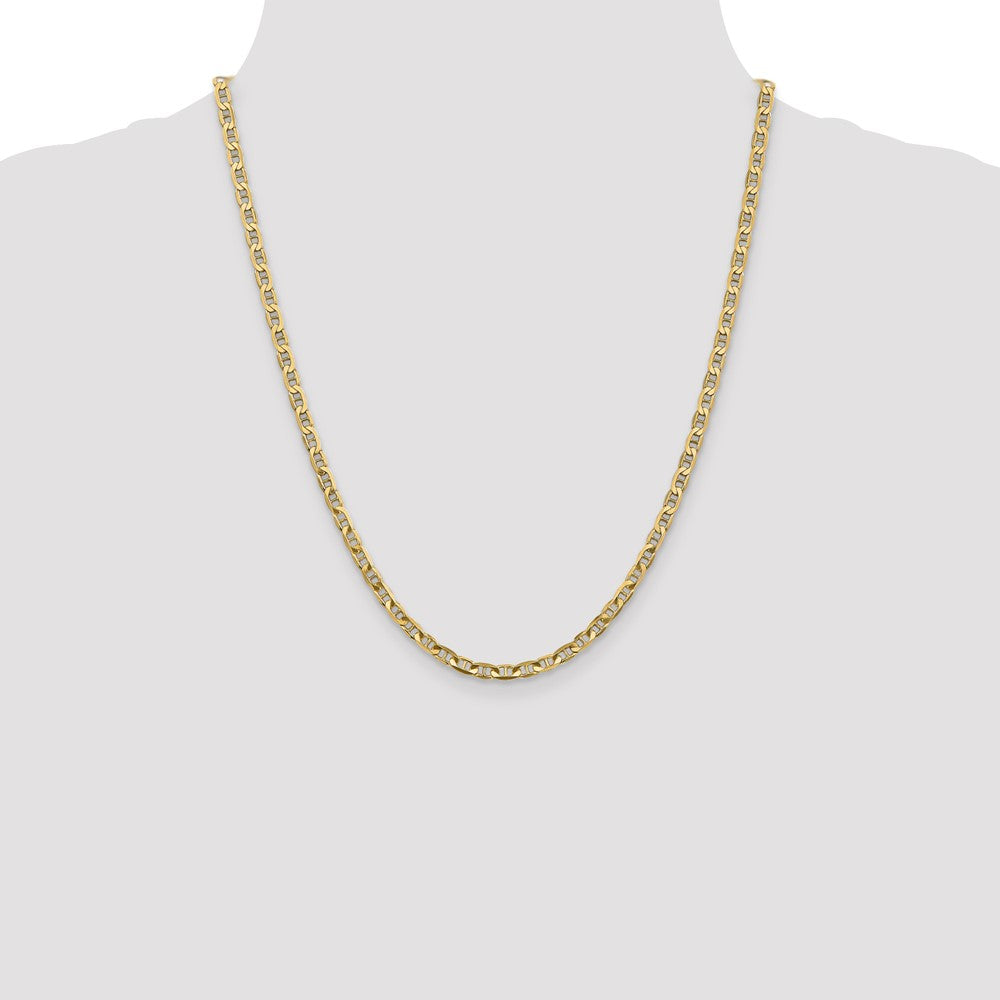 Shop 14K Gold 22-Inch 3.75mm Concave Anchor Chain - Stylish & Durable!