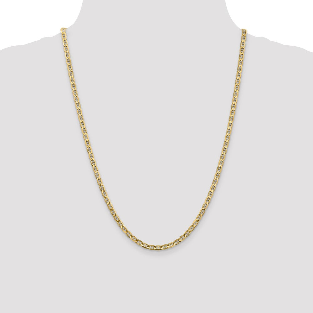 Shop Exclusive 14K Gold 24-Inch Concave Anchor Chain - Stylish & Affordable 3.75mm