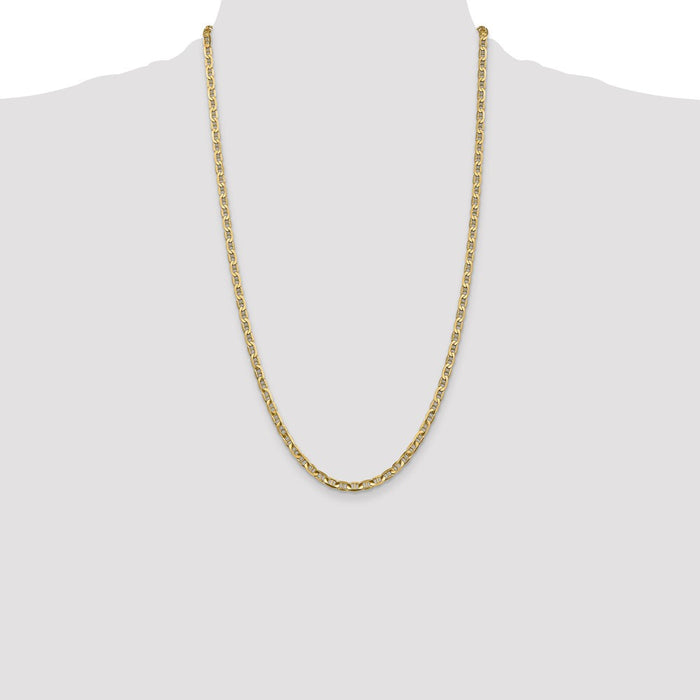 Buy Exclusive 14K Gold 26-Inch 3.75mm Concave Anchor Chain - Stylish Value!-4