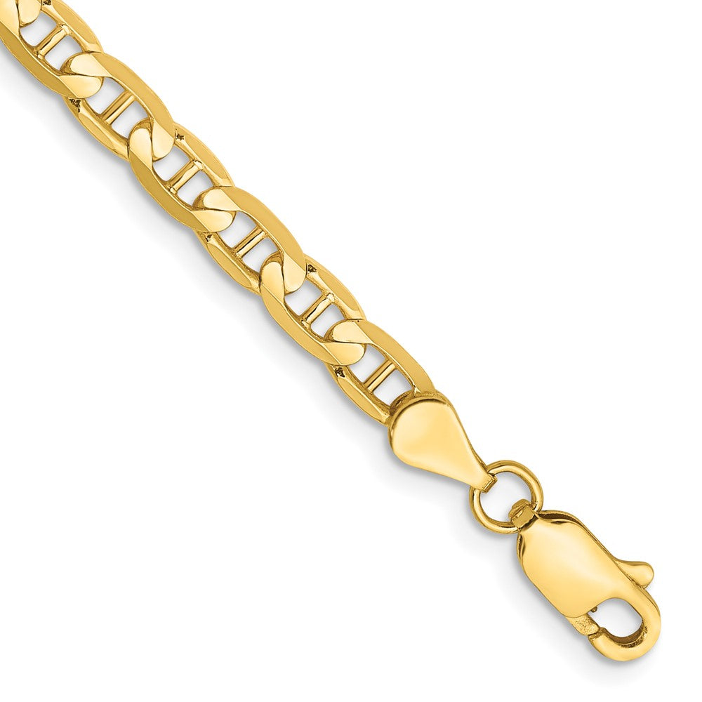 Exclusive 14K Gold 10-Inch Concave Anchor Chain, Stylish 3.75mm Design