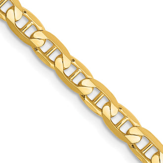 Shop Exclusive 14K Gold 24-Inch Concave Anchor Chain - Stylish & Affordable 3.75mm