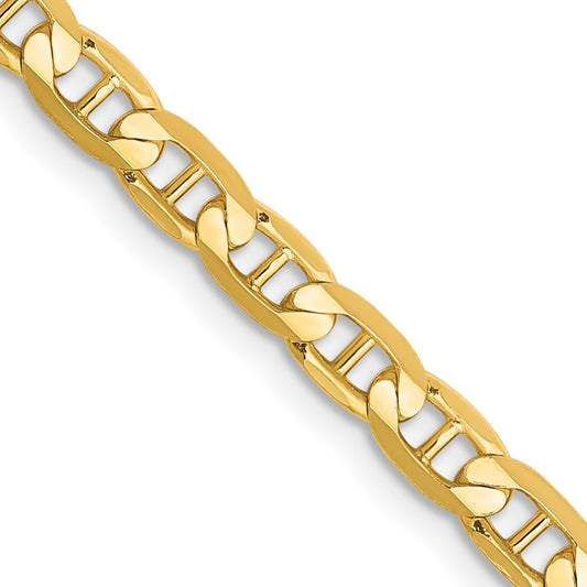 Shop 14K Gold 16-Inch Concave Anchor Chain - Stylish 3.75mm Design