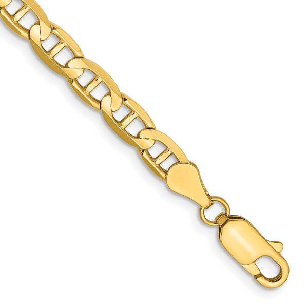 14K Gold Concave Anchor Bracelet - 4.5mm