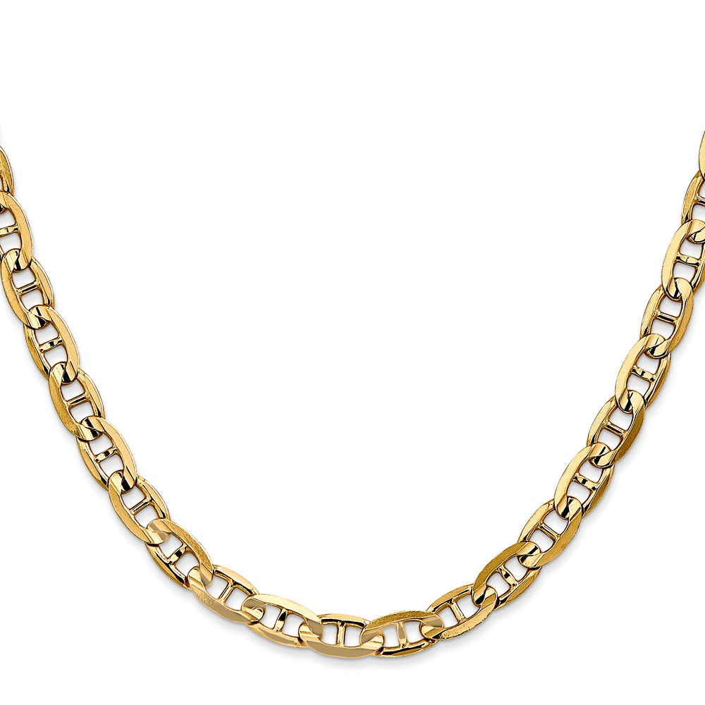 Buy Exclusive 14K Gold 26-Inch Concave Anchor Chain, 5.25mm - Stylish Value!