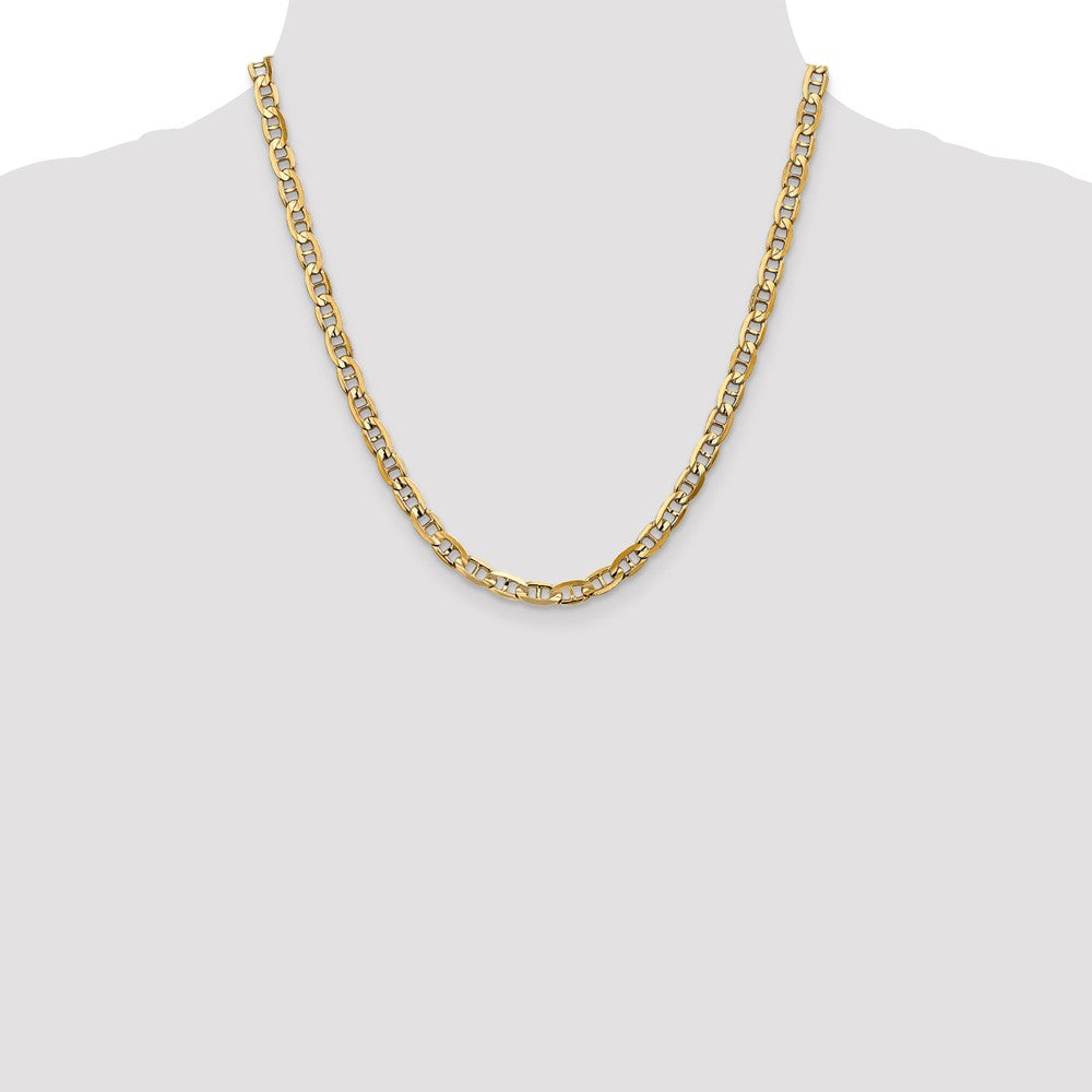 Buy Stylish 14K Gold 20-Inch Concave Anchor Chain - 5.25mm, Luxury Design
