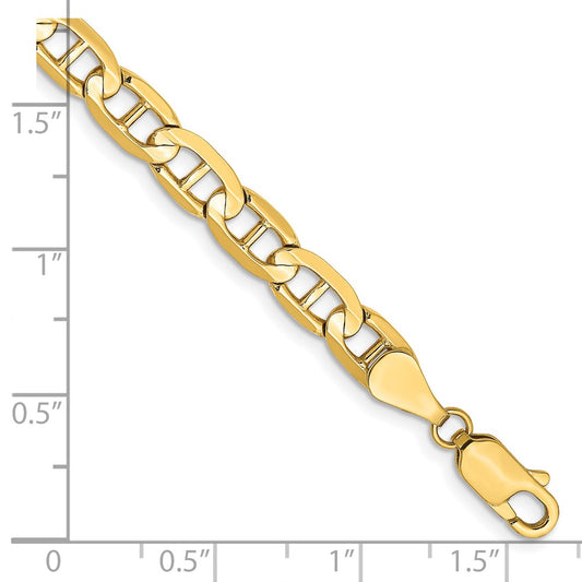 Shop Exclusive 14K Gold 9-Inch Concave Anchor Chain - Stylish 5.25mm Design