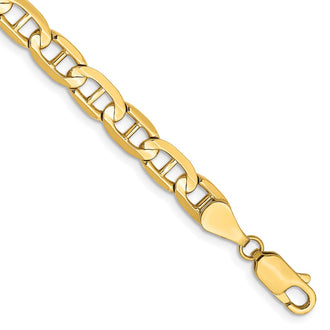 Shop Exclusive 14K Gold 7-Inch Concave Anchor Bracelet - Stylish & Durable!