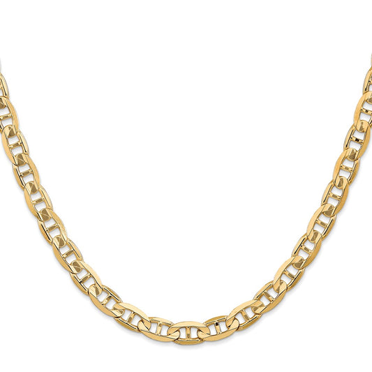 Exclusive 14K Gold 26-Inch 6.25mm Concave Anchor Chain - Stylish & Affordable