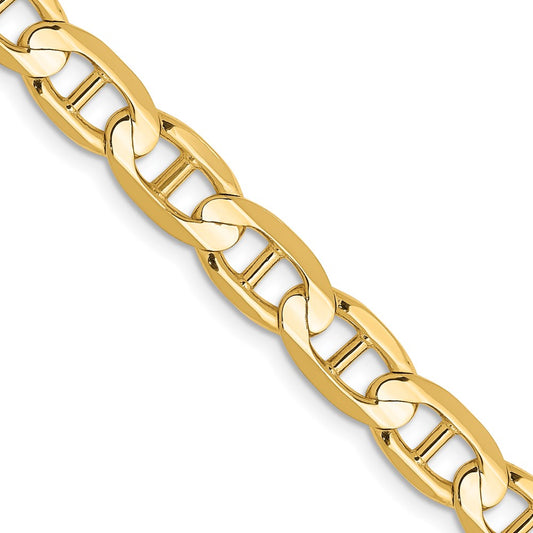 Shop 14K Gold 24-Inch 6.25mm Concave Anchor Chain - Stylish & Affordable!