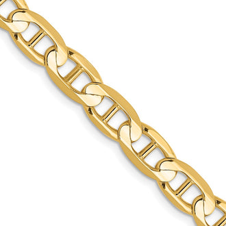 Exclusive 14K Gold 26-Inch 6.25mm Concave Anchor Chain - Stylish & Affordable