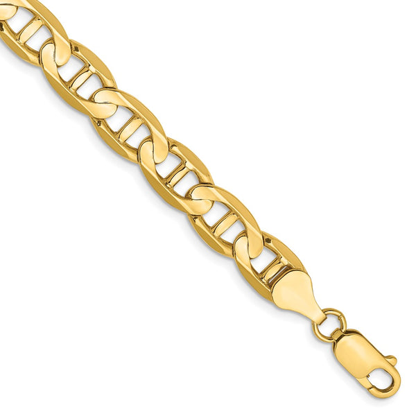 14K Gold 8mm Concave Anchor Link Chain - Style GR1-1016542
