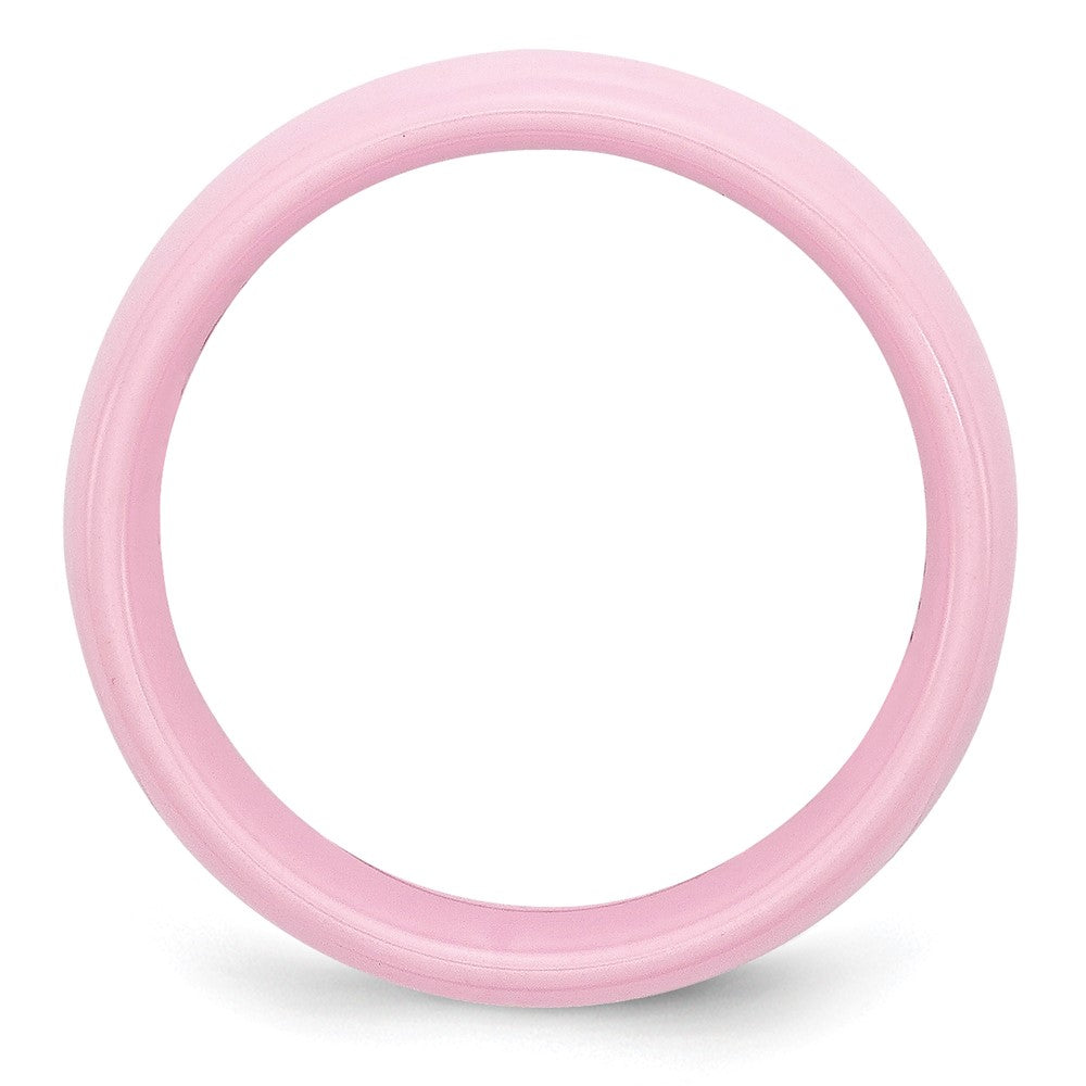 Buy Stylish 8mm Polished Pink Ceramic Chisel Band - Affordable Luxury Ring