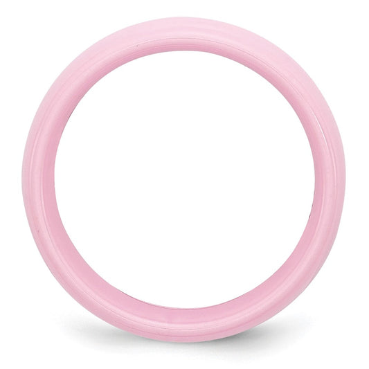 Buy Stylish 8mm Polished Pink Ceramic Chisel Band - Affordable Luxury Ring