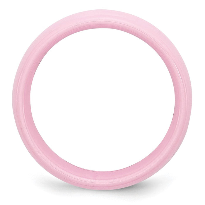 Buy Stylish Polished Pink 8mm Ceramic Chisel Band - Affordable Luxury Ring-2