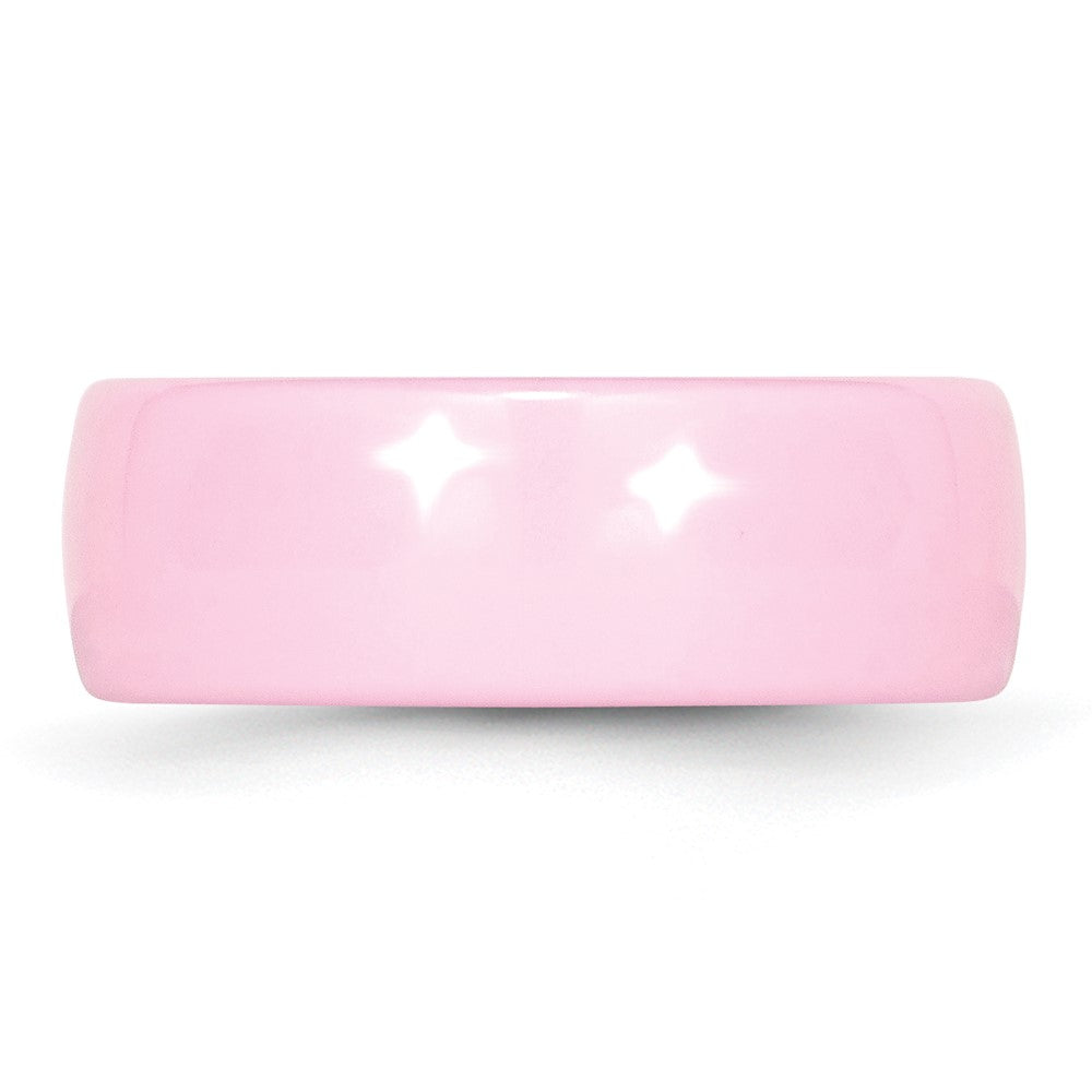 Buy Stylish 8mm Polished Pink Ceramic Chisel Band - Affordable Luxury Ring