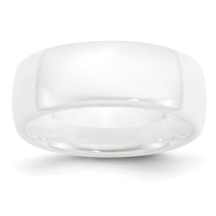 Exclusive 8mm Polished White Ceramic Chisel Band - Stylish & Affordable Choice-1