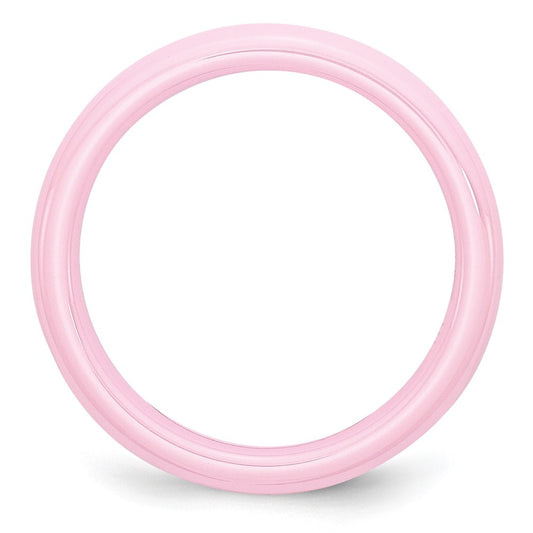 High-Quality Polished Pink 4mm Ceramic Chisel Band | Stylish and Affordable!