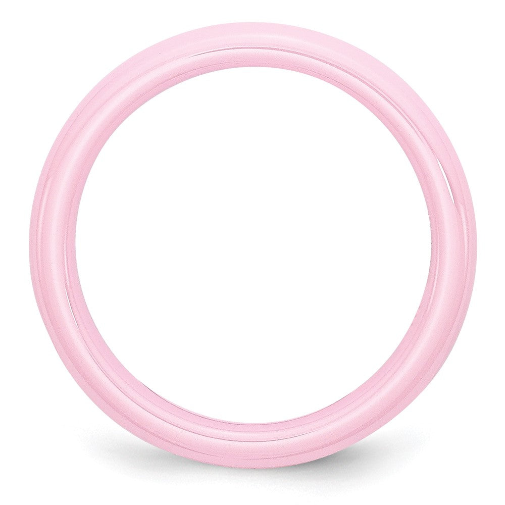 Buy Stylish 4mm Polished Pink Ceramic Chisel Band - Affordable Luxury Ring