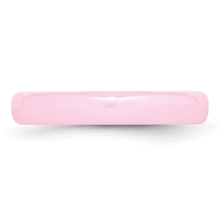 Buy Stylish 4mm Polished Pink Ceramic Chisel Band - Affordable Luxury Ring-3