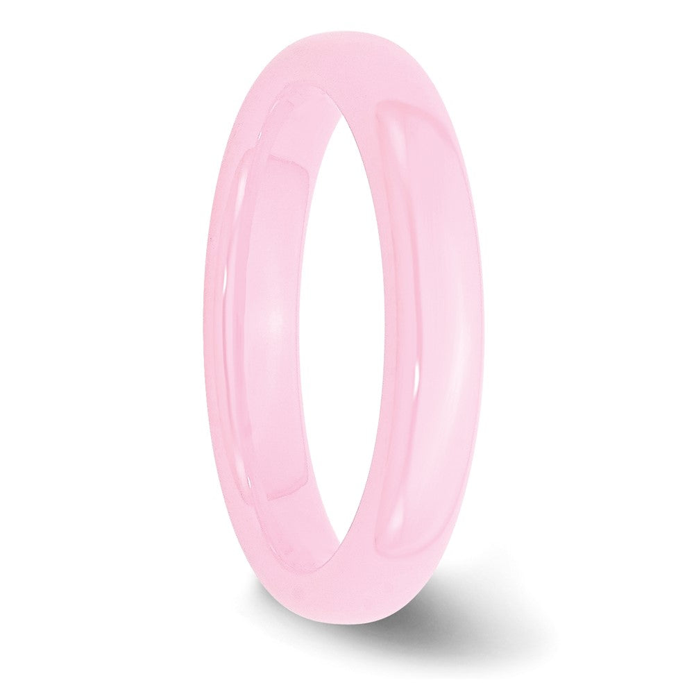 Buy Stylish 4mm Polished Pink Ceramic Chisel Band - Affordable Luxury Ring
