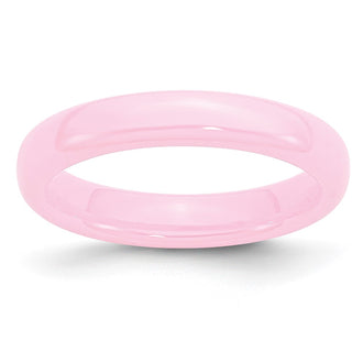 Exclusive 4mm Polished Pink Ceramic Band - Stylish Chisel Design