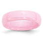 Buy Stylish Polished Pink 6mm Ceramic Chisel Band - Affordable Luxury Ring-5