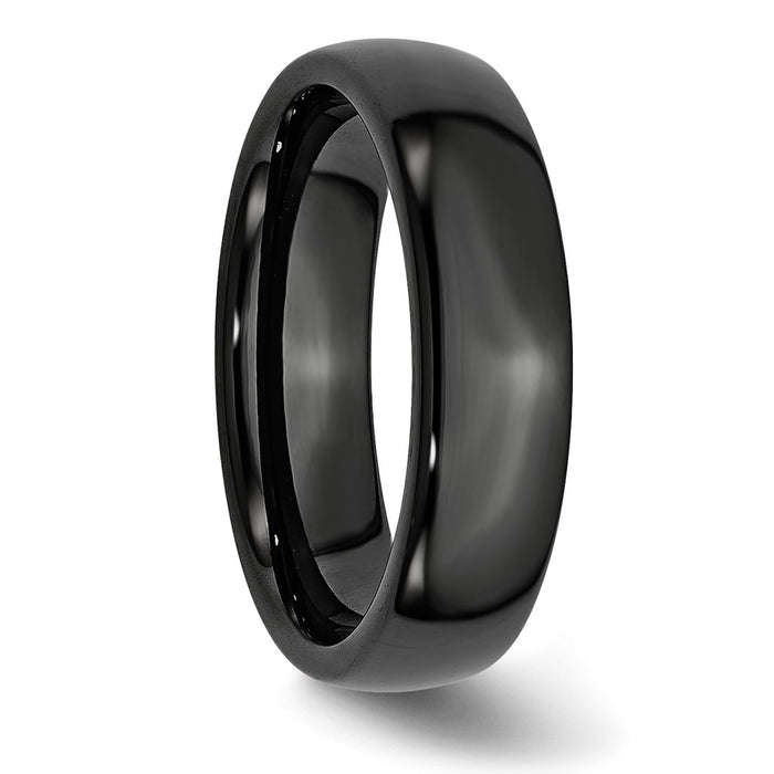 Buy Exclusive 6mm Polished Black Ceramic Chisel Band | Stylish & Affordable-4