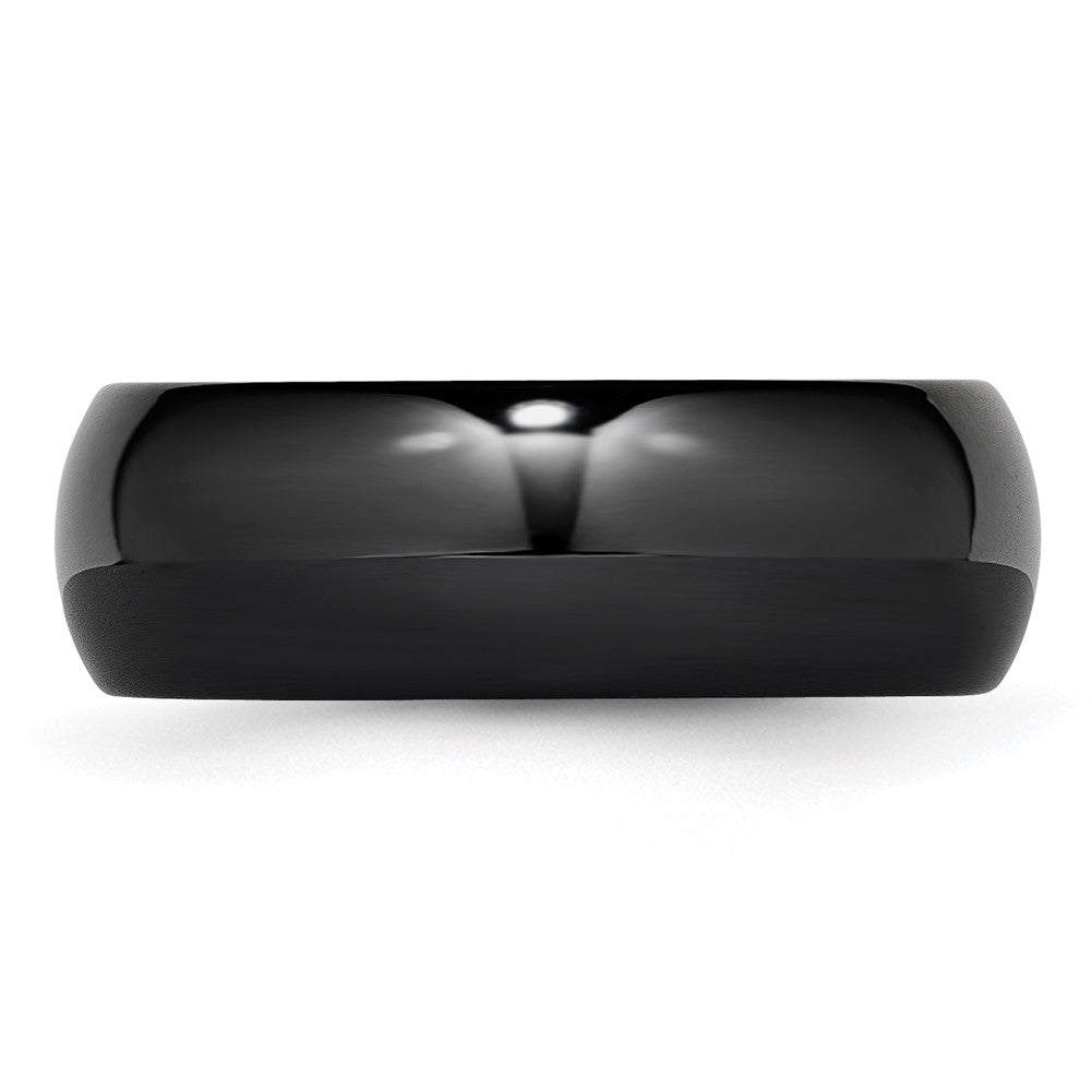 High-Quality 8mm Black Ceramic Chisel Band | Stylish & Affordable Design