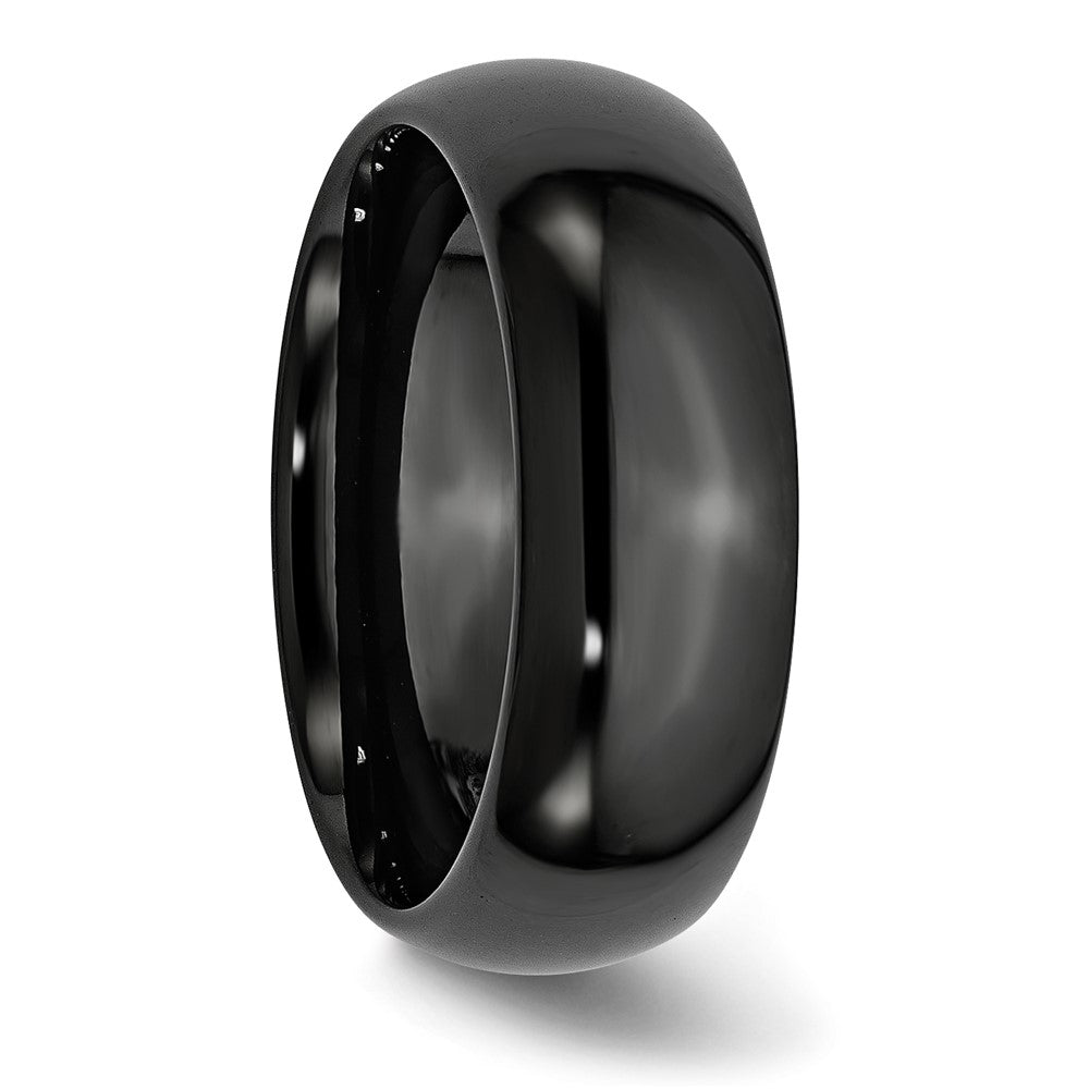 Buy Stylish 8mm Polished Black Ceramic Chisel Band - Luxury at an Affordable Price!
