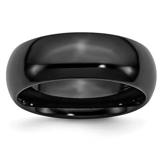 High-Quality 8mm Black Ceramic Chisel Band - Stylish & Affordable Design