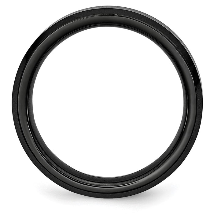 Buy Stylish 6mm Black Ceramic Beveled Edge Band - High-Quality Finish!-2