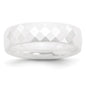 Buy Stylish 6mm Polished White Ceramic Chisel Band - Luxury Design & Value-3