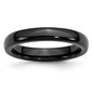 Exclusive Polished Black Ceramic Chisel Band - 4mm, Stylish & Affordable-10