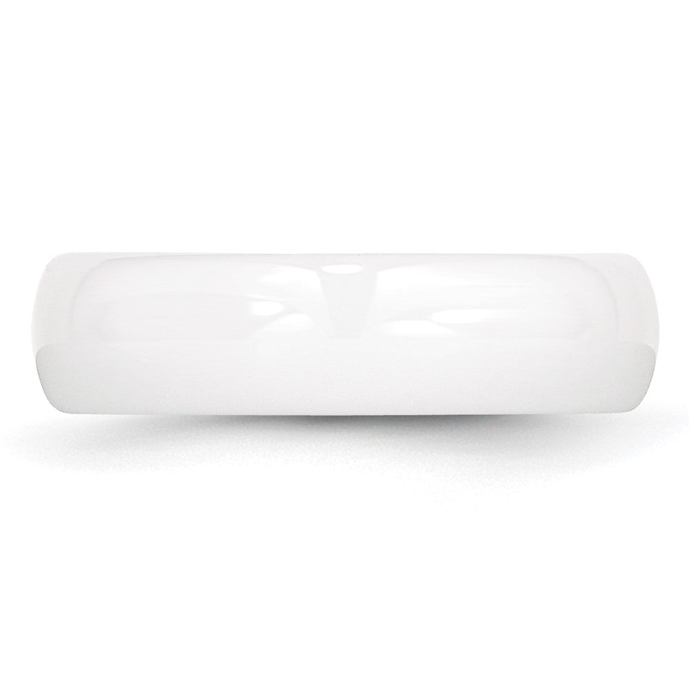 Buy Exclusive 6mm Polished White Ceramic Band - Stylish Chisel Design