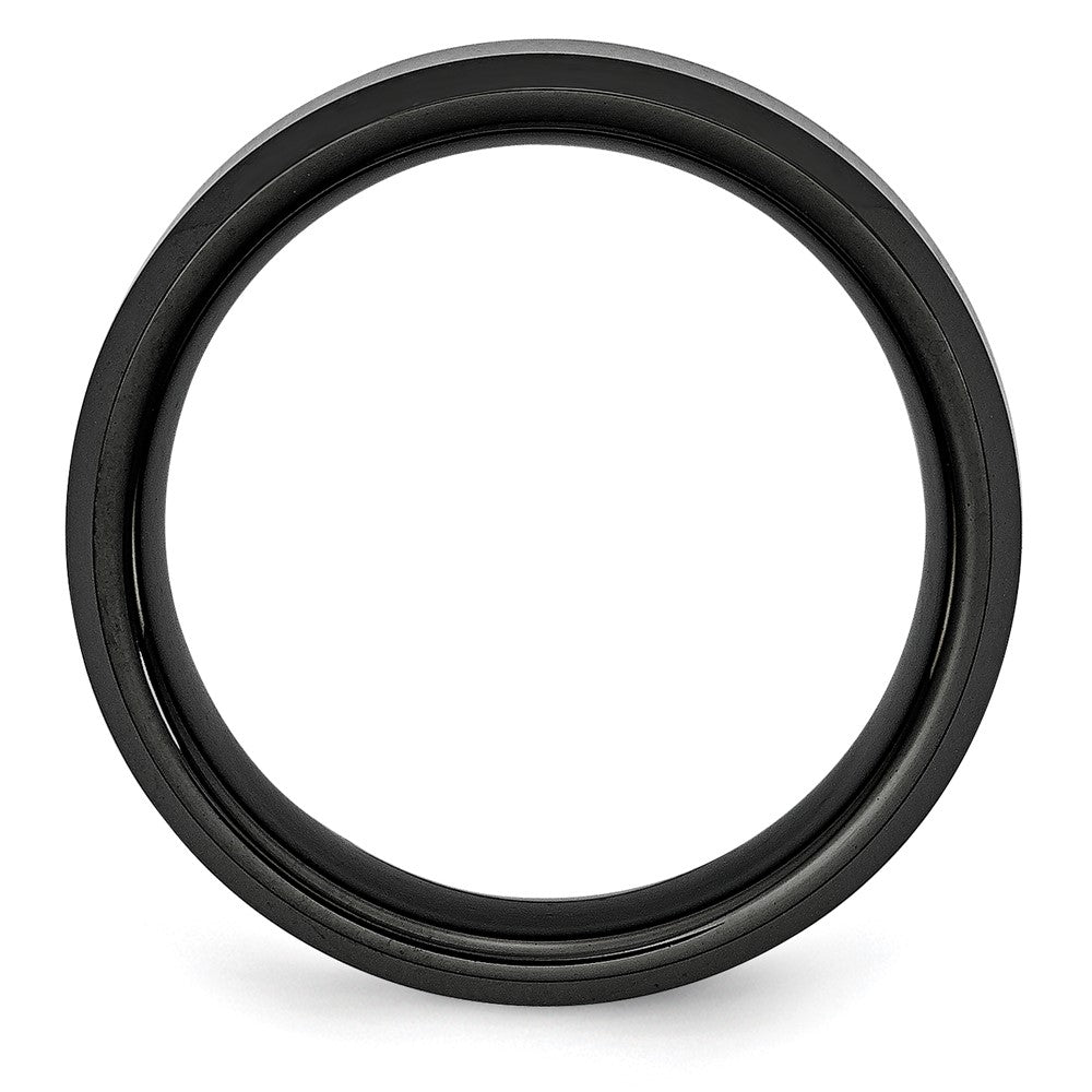 Exclusive Chiseled Ceramic 8mm Beveled Edge Ring - Stylish & Affordable Design