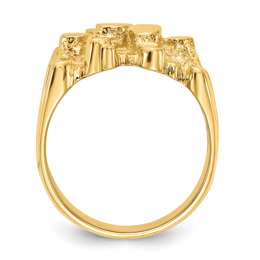 Exclusive 14K Gold Men's Nugget Ring - Stylish Design, Affordable Luxury