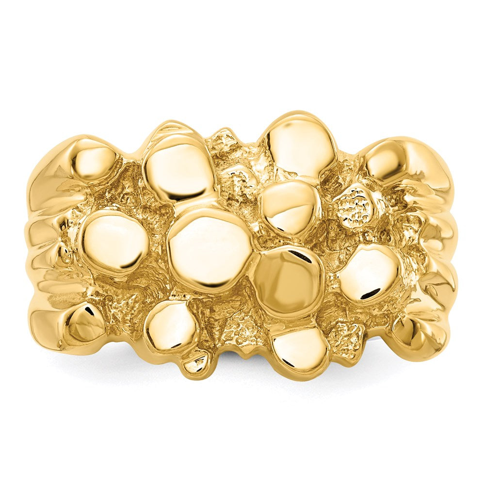 Exclusive 14K Gold Men's Nugget Ring - Stylish Design, Affordable Luxury