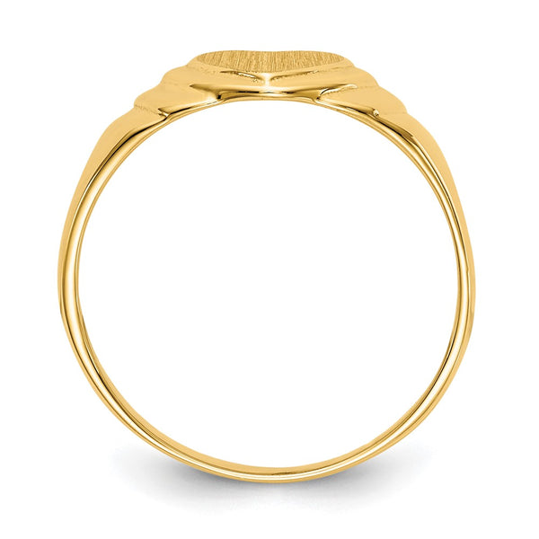 14K Gold Children's Heart Signet Ring - 6.75mm